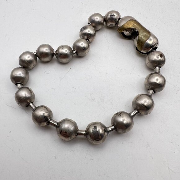 Bold Industrial Steel Ball Chain Necklace Bracelet Set 18.5" 8.5" 85.49g Unisex - Picture 4 of 10